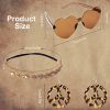 60s 70s Hippie Costume Set for Women, Bohemian Costume Accessories Set Fringe Vest Leopard Print Earrings Headband Heart