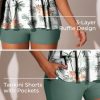 51uMGGkCuUL.jpg Women's Tankini Swimsuits with Shorts Ruffled Tummy Control Bathing Suits Modest 2025 Swimwear