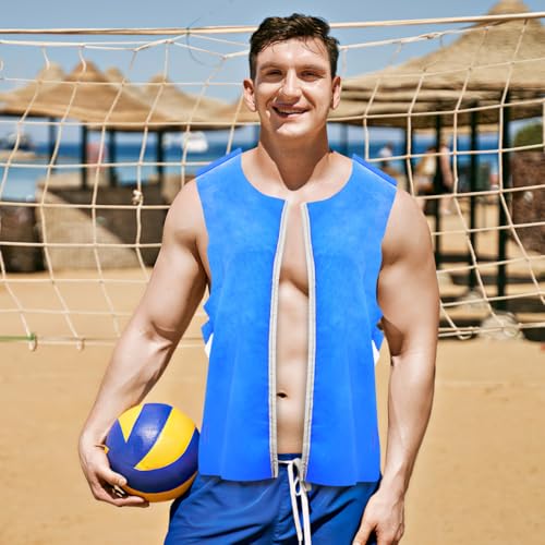 51utJScM3IL.jpg Cooling Vest for Men & Women Ice Reflective Vest Cool Jacket for Hot Weather with Pockets Ideal for Motorcycle Outdoor Stay Cool