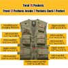 Men's Casual Multi-Pocket Outdoor Utility Fishing Photo Safari Work Travel Vest