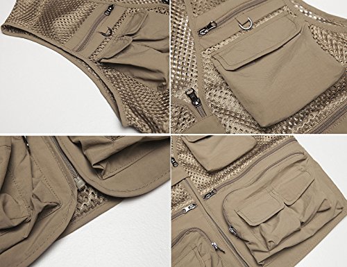 51vMQ6nbGL.jpg Mens Mesh Quick Dry Outdoor Work Fishing Travel Photo Vest with Multi Pockets