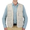 Men's Poplin Outdoors Travel Sports Multi-Pockets Work Fishing Vest