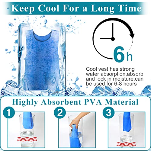 Evaporative Cooling Vest for Men Women: Water Activated Ice Cold Vest for Hot Weather