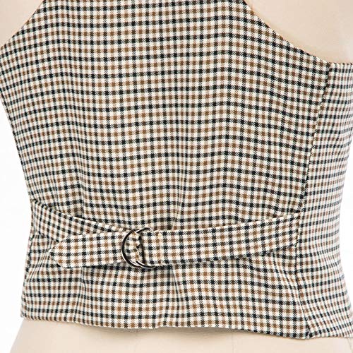61DOrXLkCVL.jpg Womens Vest Top 2025 Trendy Academia Steampunk Waistcoat Racerback Vest Blazer??Runs Small, Suggest Size Up