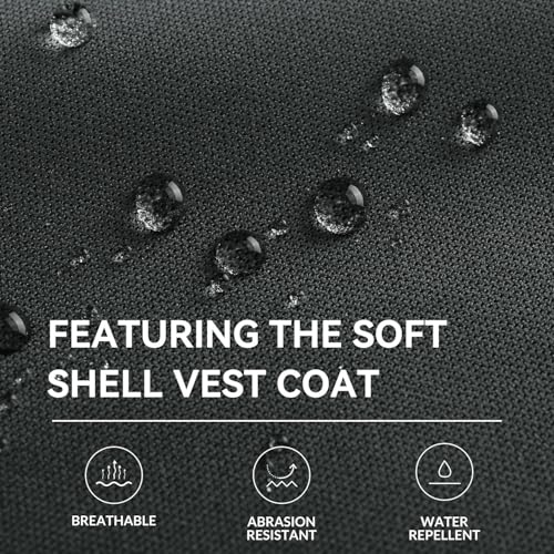 Women's Lightweight Vest Softshell Sleeveless Jacket Windproof Stand Collar with Zipper Pockets Running Hiking Golf