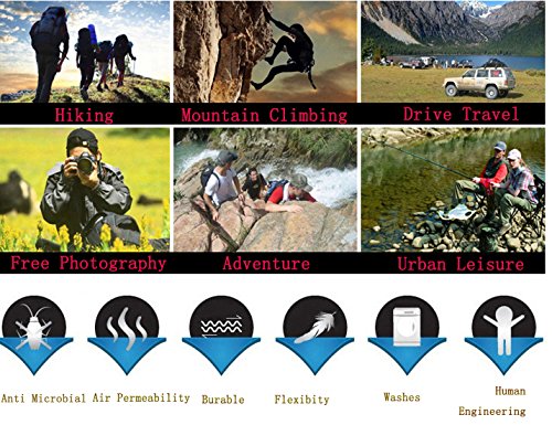 Men's Summer Casual Fishing Photography Vest Multiple Pockets Outdoor Waistcoat Jacket (Large, Denim Blue)